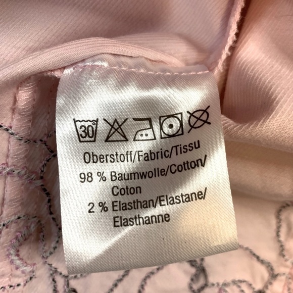 Biba Pink Floral Jacket Embroidered half zip Pink Women EUR 36 or US Small - Picture 8 of 10